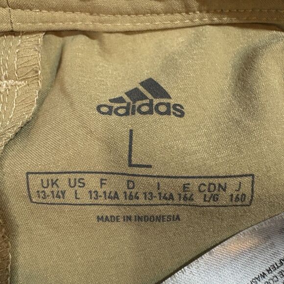 Adidas Khaki Shorts Mens L Golf Athletic Stretch Performance Outdoor Core - Picture 3 of 9